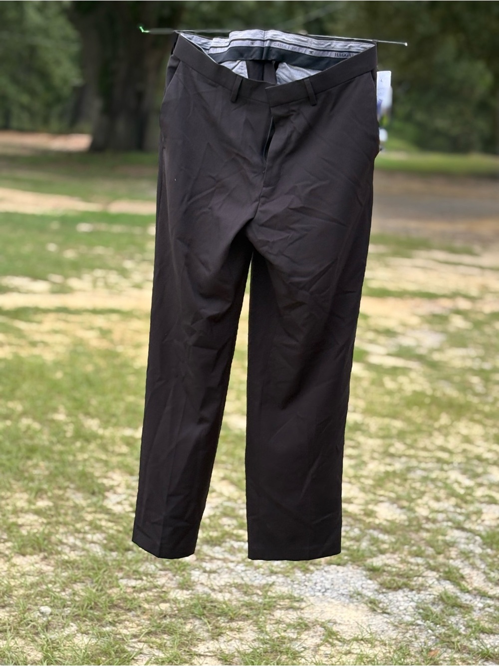 Haggar Men's Straight Dress Pants - Dark Brown